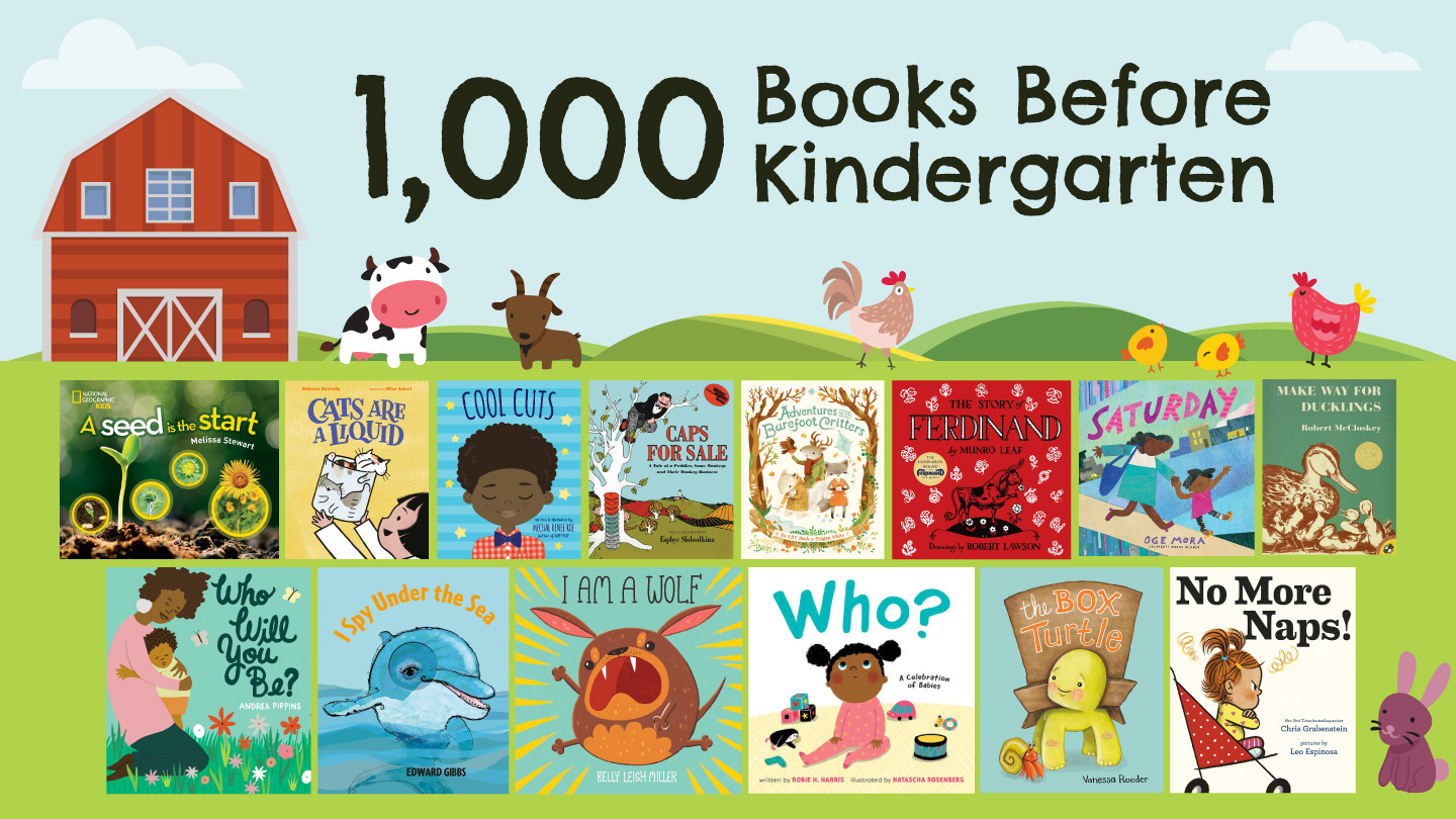 1,000 Books Before Kindergarten book covers