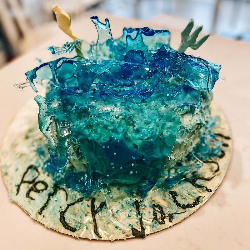 Blue Isomalt Cake - CakeCentral.com