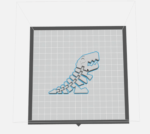Animated gif of 3D model moving to fit on a build plate