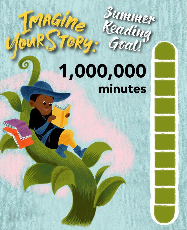 A Summer Reading Progress bar showing 1,000,000 minutes. 