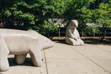 Library Bears sculpted by Karl Schiefer.