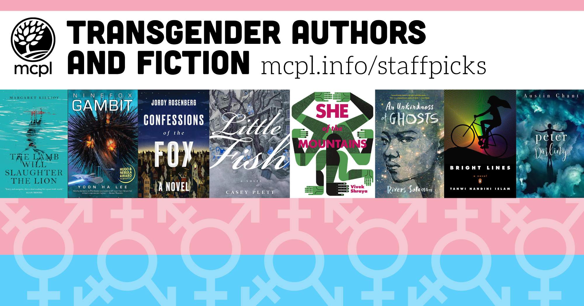 Transgender Authors and Fiction cover images