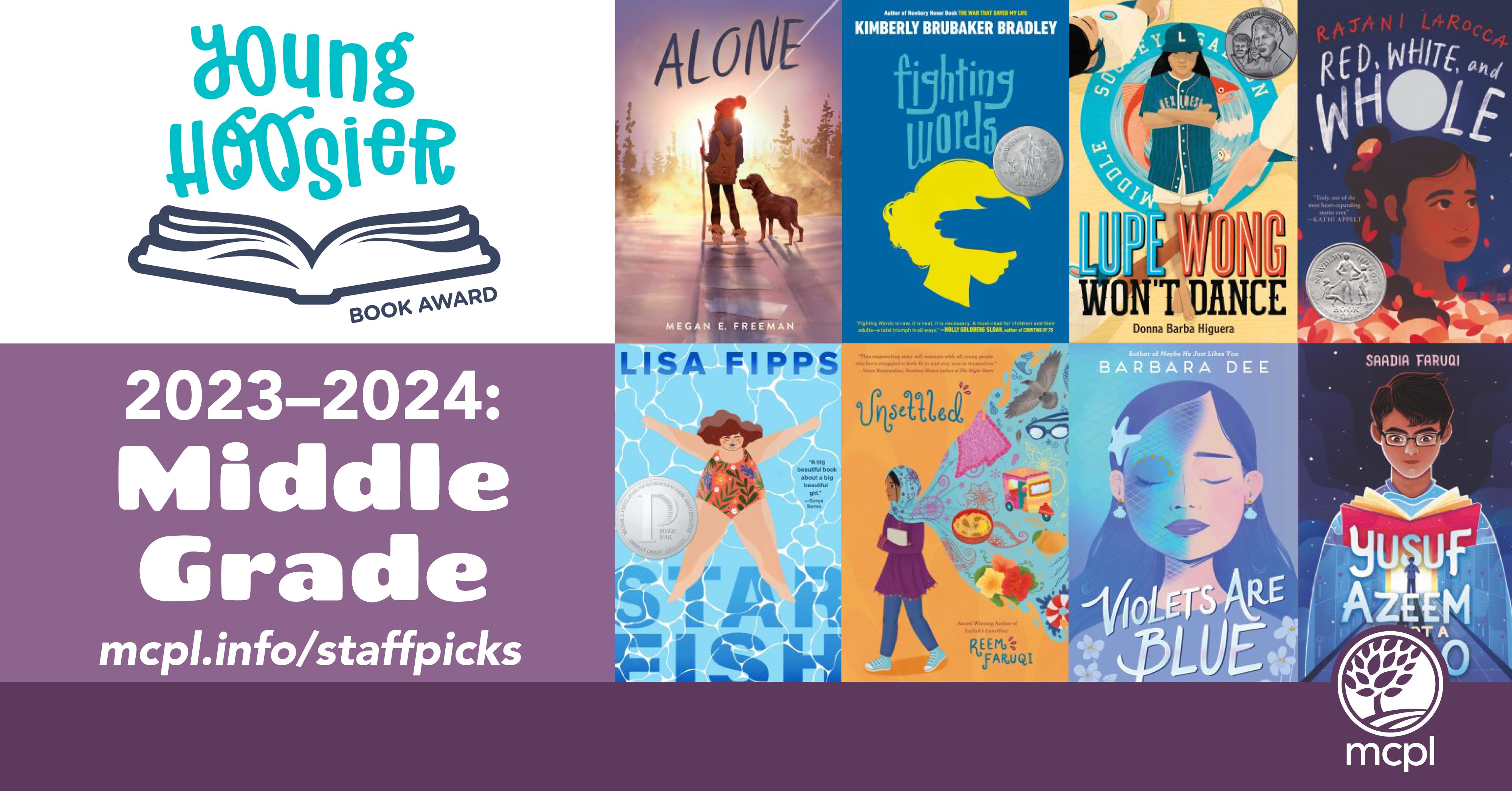 Young Hoosier Book Awards 2023-2024: Middle Grade